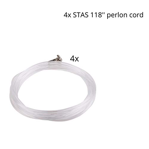 Image of STAS Perlon Cord with Cobra - 4x 118'' cord - Picture Hanging System - Photo Rail System - Hanging Cord - For Multiple STAS Rails