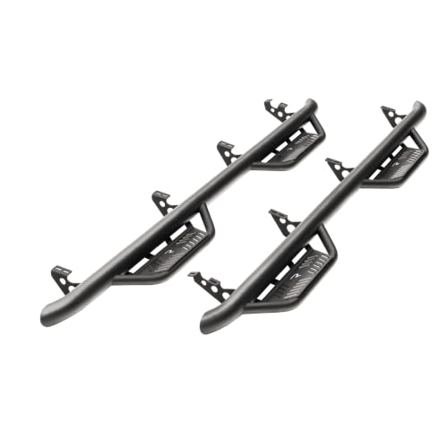 n-FAB RealTruck Podium LG Steps for RAM | Cab Length, Stainless Steel, Textured Black | HPD1980CC-TX | Fits 2019-2026 RAM 1500 (New Body Style) Crew Cab All Beds, SRW Gas