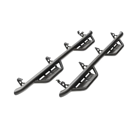 N-Fab Podium LG Steps | Textured Black, Wheel-to-Wheel | HPJ1980T-TX | Fits 2020-2023 Jeep Gladiator (JT) 4 Door All Beds, SRW Gas