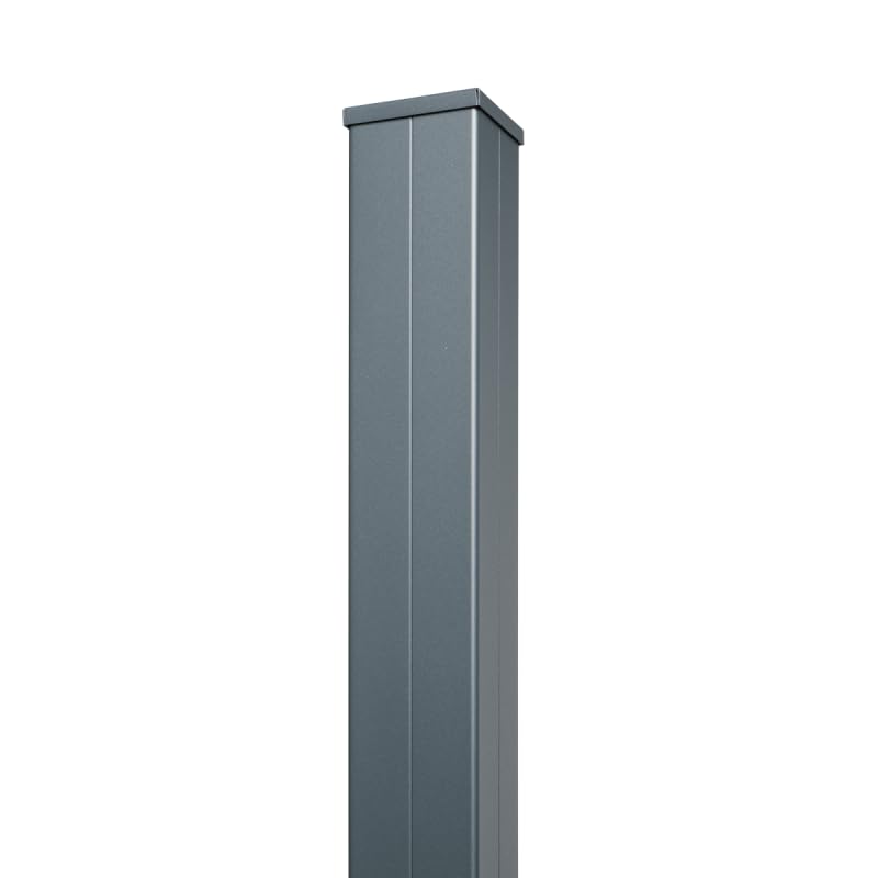 Gardenode Easy Clôture Poteau Aluminium pour Portail et portillon - Hauteur 2m40 - Section poteaux 100 x 100 mm