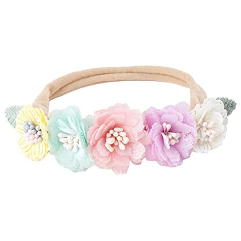 Folpus Baby Girl Headband Headwear Soft Toddler Headband for Festive Show Carnival, Style C, Stretchable Cover