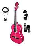 Violão Elétrico Giannini Canhoto N14 Lh Estudante Nylon (Pink Glossy)