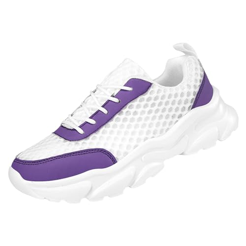 Zapatillas de correr transpirables para mujer con diseño calado y cuña ligera