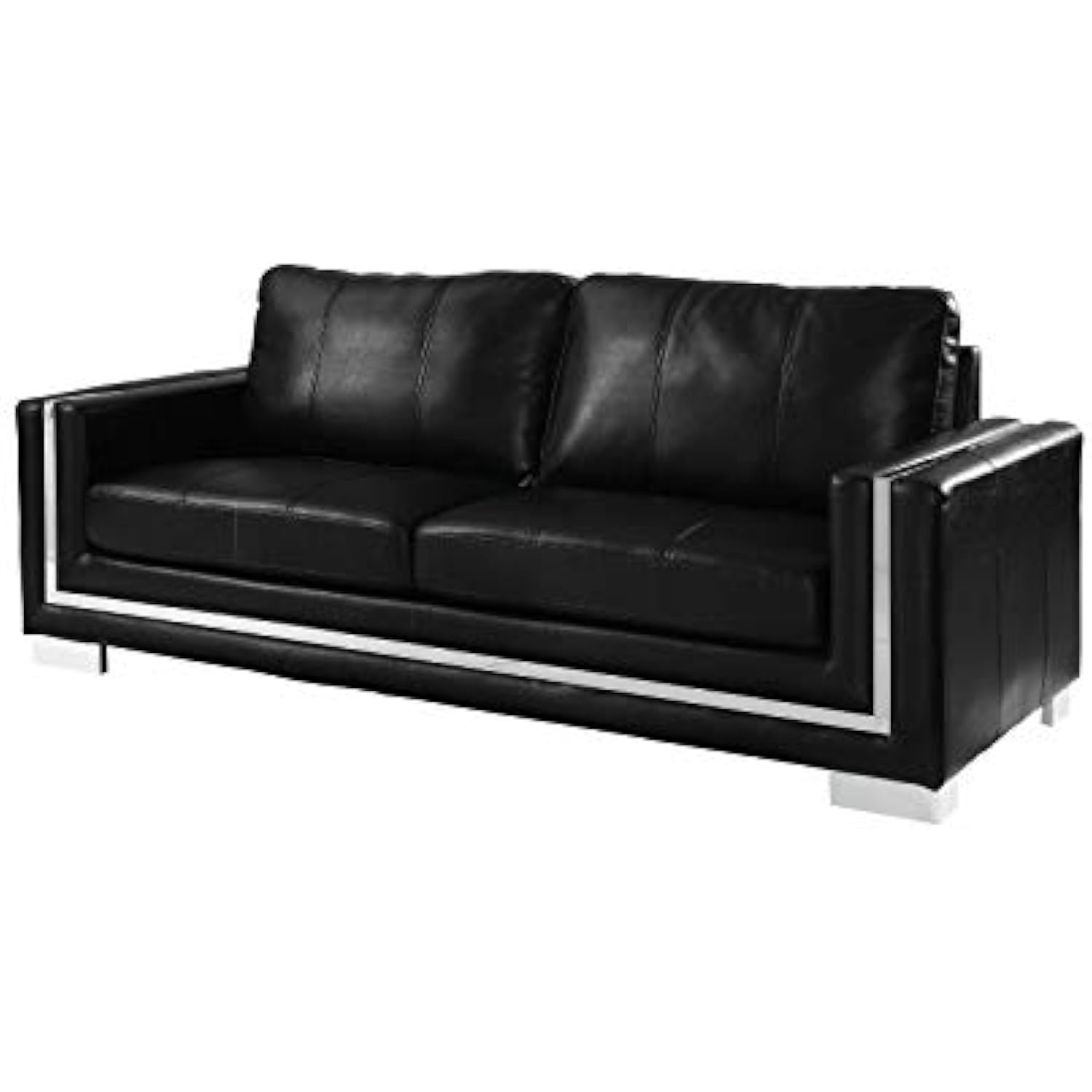 Burmesque Chrome Glass Coffee Table Home & Kitchen