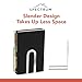 Spectrum Elements Book Ends for Shelves, Small - Decorative Bookends Book Shelf Organizer for Heavy & Light Books - Modern Metal Book Holders with Minimalist Design - Chrome
