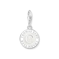 Thomas Sabo Charm weißer Coin recycletes 925 Sterlingsilber 1998-007-14