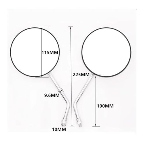 Espejo retrovisor universal de alta resistencia 10mm 8mm manillar 3