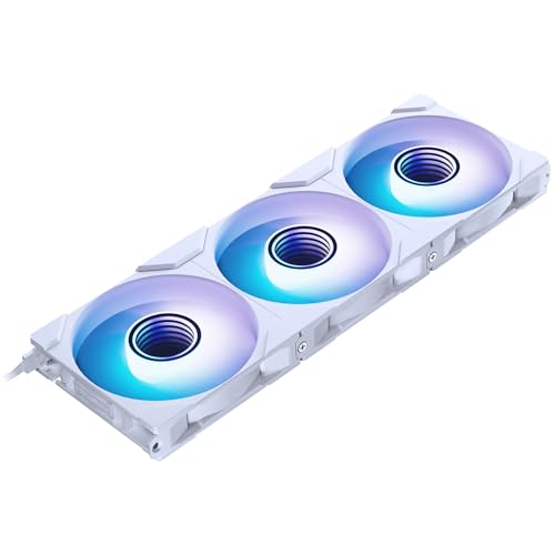 PHANTEKS M25 Gen2 PC Fan 120mm RGB 3-Pack – Reverse Blade Gaming PC Fan White | PWM Fan - up to 2,000 RPM - Modular System - High Airflow - Low Vibration - Quiet