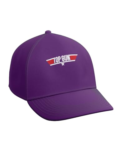 Camisetas EGB Gorra Adulto/Niño Top-Gun Ochenteras 80´s Retro Comic Tallas Especiales (Morado, Adulto)