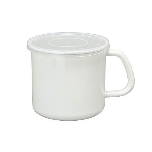 野田琺瑯 保存容器 持ち手付き ストッカー 丸型 S ホワイト 1.0L 113-0320