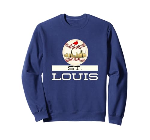 Saint Louis Red Cardinal Tshirt Cool Baseball Skyline Logo Sweatshirt