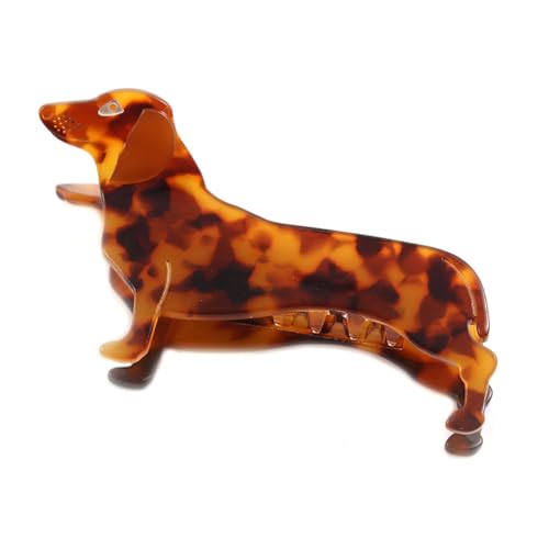 Dachshund Dog Hair Clips,Small Dog Hair Clips for Girls, Non-Slip Hair Catch Barrette Dachshund Hair Accessory Acetate for Woman
