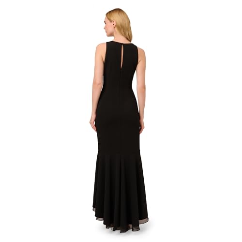 Image of Adrianna Papell Ruffle Crepe Halter Gown