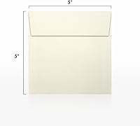 Vista 247 de LUXPaper Sobres de invitación cuadrados Despegar y prensar 8 x 8 pulgadas Natural Texto de 70 libras 50