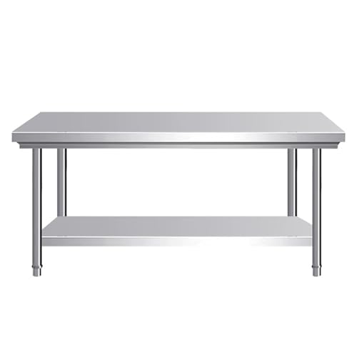 Mesa de trabajo de metal reforzada con dimensiones de 150 x 60 cm 2