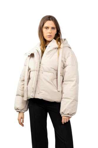 Chaqueta impermeable mujer tejido resistente al agua y botones presión