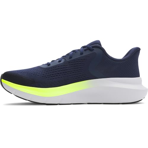 Under Armour Charged Rogue 5 Runners para Hombre, Azul Marino Lavado de Alta Visibilidad, Amarillo y Negro, 42.5 EU