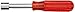 Xcelite HS18V Nutdriver with Full Hollow Shaft, 9/16" Hole Depth, 3-1/8" Working Length, Orange Handle, Carded