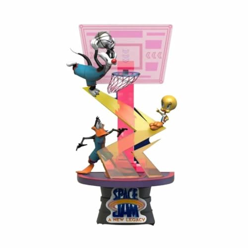 Diorama Space Jam D-Stage pour décoration de bureau avec Titi, Grosminet et Daffy Duck