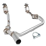Auto Dynasty Factory Style Front Catalytic Converter Exhaust Pipe Manifold Compatible with 2007-2009 Jeep Wrangler 3.8L, EPA Compliant N/NQE/10013, Stainless Steel