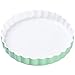 HUAFA Tarteform, Quicheform, runde Backform, Kratz- und schnittfest, Ø 28 cm, Keramik (grün)