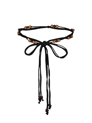 TeeYee Women’s Bohemian Style Waist Belt Narrow Braided Tassel Tie Skinny Rope for Shirts Jeans