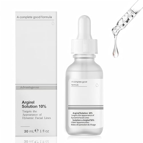 Argrelin Serum Facial, Argrelin Solution 10%, Serum Peptidos para Controla los Poros, serum Antiarrugas Reafirma la Piel y Mejora la Elasticidad, 30ml
