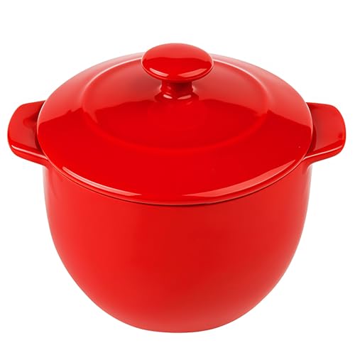 Jaamyears Cuencos pequeños de sopa de cebolla de 350 ml, taza de sopa con asas y tapa, recipientes de cerámica aptos para horno