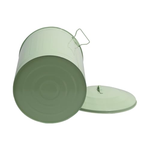 Caneca de basura metálica verde 13 galones Markson miniatura 4
