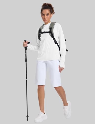 Women's Sun Protection Jacket Zip up Hoodie Lightweight Long Sleeve UV Cover Up Hiking Shirt UPF 50+ – Image 3