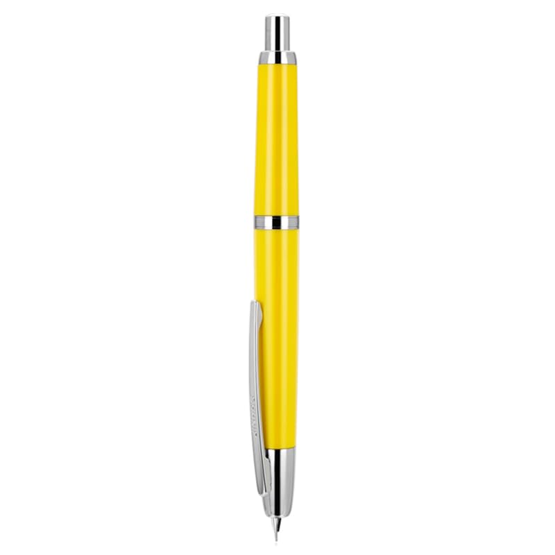 Jinhao 20 Series Press Fountain Pen, Lemon Yellow Retractable Medium Nib with Ink Converter Set (Silver Clip) โ image 1