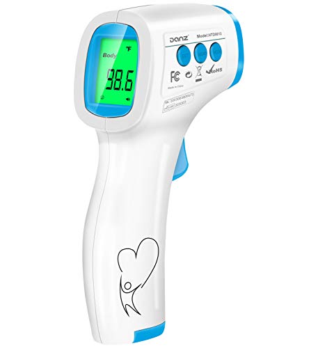 Thermometer for Adults Forehead, No Touch Thermometer for Adults, Forehead Thermometer, Instant Reading, Medical Grade, Good for Baby Food, Bath,Milk (Blue)