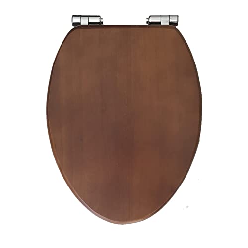 Slow Close Universal Oval Toilet Seat Soft Silent Closing, 175kg Heavy Duty, Stainless Steel Hinges, One-Click Disassembly