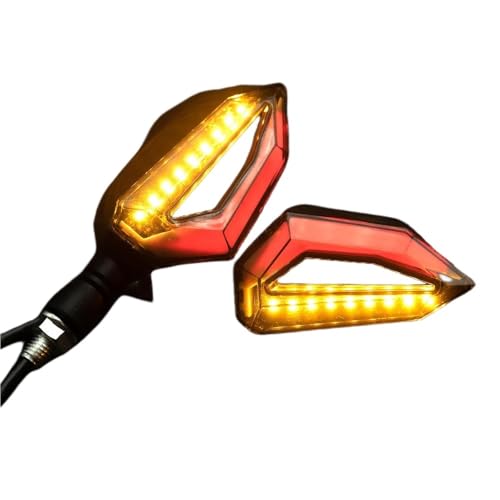 Luces intermitentes de motocicleta 12V freno trasero universal pilotos azul amarillo dos unidades