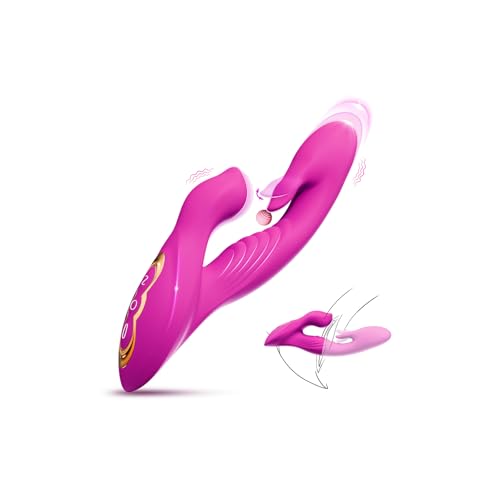 Tongue Vibrator Dildo Sex Toys Rabbit Vibrator for Licking Clitoris Stimulation with 10 Tongue Licking & Flapping Vibrating Mode Soft Thrusting Dildo Adult Toys Rose Toy for Couple Women Games