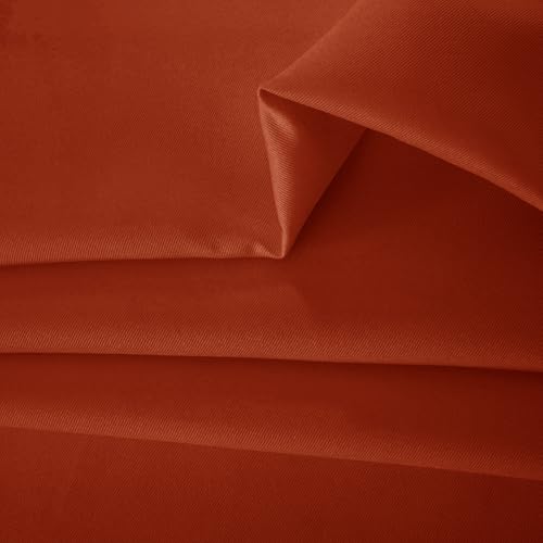 Image of Obstal 210GSM Round Table Cloth, Rust, 70 Inch Diameter | Oil-Proof Spill-Proof Water Resistance Microfiber Tablecloth, Decorative Fabric Circular Table Cover for Outdoor /Indoor Use