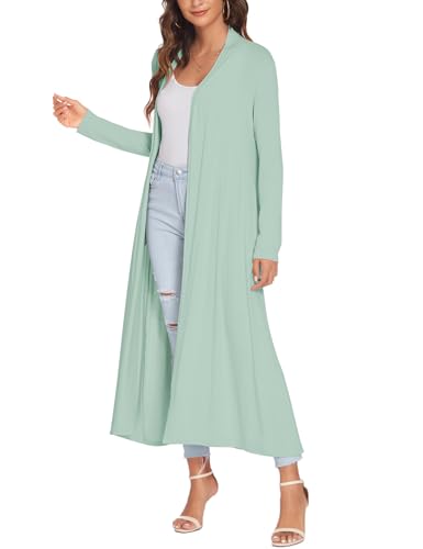 Image of Bluetime Women Floor Length Open Front Cardigan