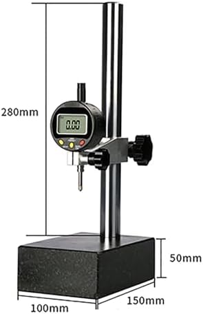 Digital Height Gauge,with Marble Platform/Dial Indicator, Adjustable Height Range 0-12.7mm,for Diameter and Depth Measuring