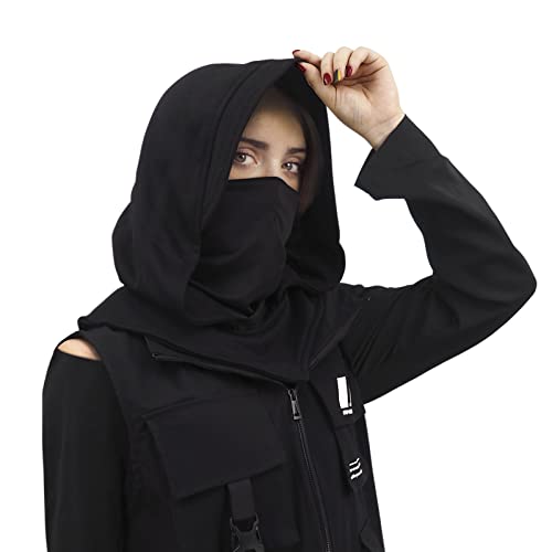 Rogue Punk Neck Warmer Hooded Cape Hat With Mask | Breathable Face