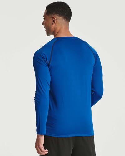 Image of Real Essentials 4 Pack: Men's Compression Long-Sleeve T-Shirt Athletic Cold Weather Baselayer (Available in Big & Tall)