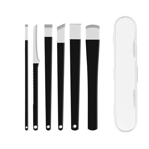 Weenwill Set de Herramientas para Pedicura,Kit de 6 Piezas para Eliminar Uñas Encarnadas Acero Inoxidable Kits de Cuchillos de Pedicura Profesionales para Pies Exfolia y Elimina Callosidades