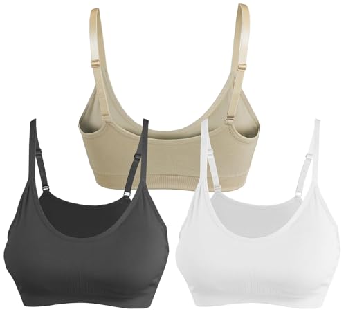 AKAMC Women'sStraps Sports Bras Medium Support Workout Wirefree Yoga Bra