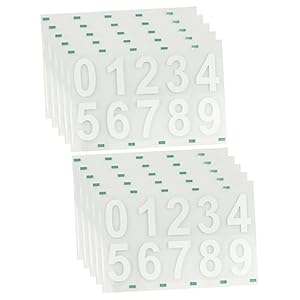 BAZEITFLOW Nummerierte Aufkleber Reflektierend 10 Sätze