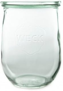 SET OF SIX 1062ml Large Tulip Weck Jars. German Made Classic Design. Model 745.