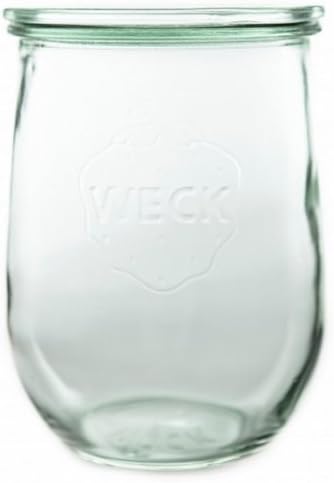 SET OF SIX 1062ml Large Tulip Weck Jars. German Made Classic Design. Model 745.