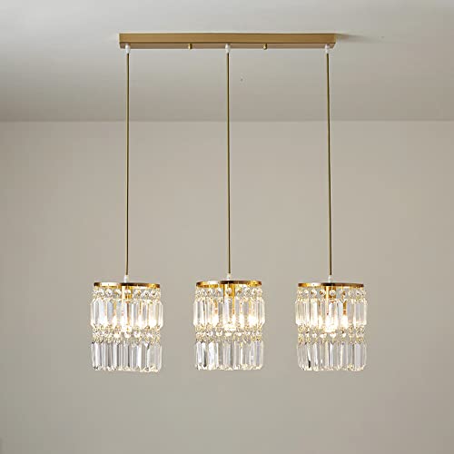 Lustre en cristal de style postmoderne avec hauteur réglable pour salon élégant