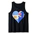 Argentinische Flagge Caymanian Herz Tank Top