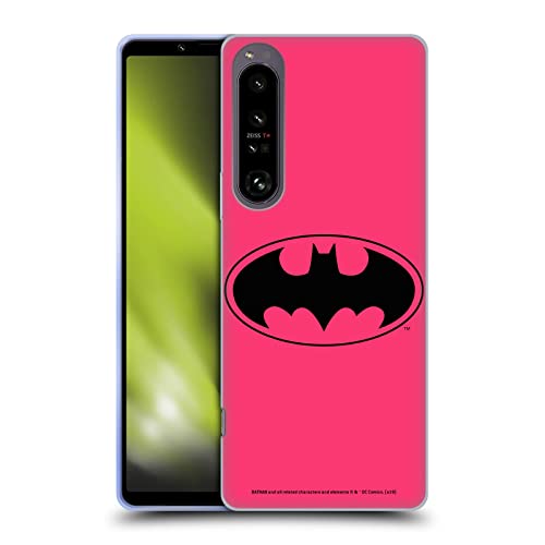 Head Case Designs sous Licence Officielle Batman DC Comics Rose Logos Coque en Gel Doux Compatible avec Sony Xperia 1 IV