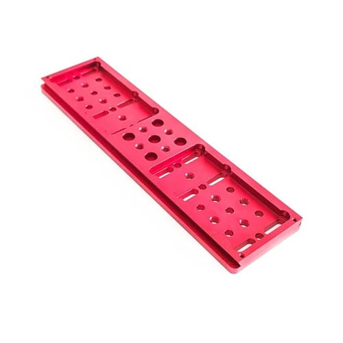 Placa de cola de milano ancha en aluminio robusto rojo de 304 mm para montura