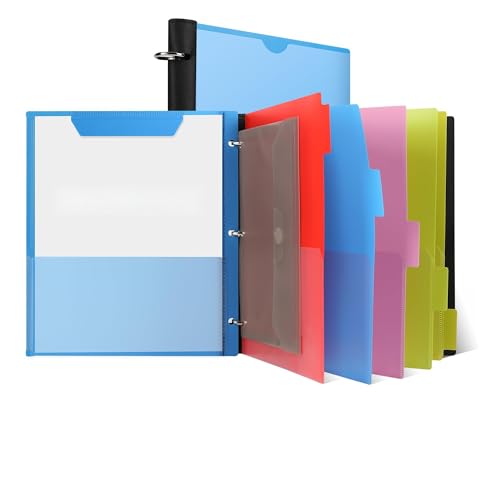 Classeur 3 anneaux 2,5 cm pivotant 360° bleu avec couverture personnalisable